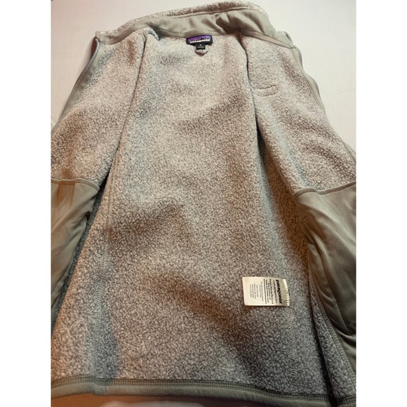 Patagonia Women's Fleece Vest Size Medium Heathered Gray Zip Up Pockets - Picture 6 of 8